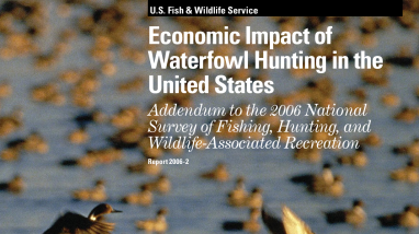 Economic impact of waterfowl hunting in the United States: addendum to the 2006 national survey of fishing, hunting, and wildlife-associated recreation