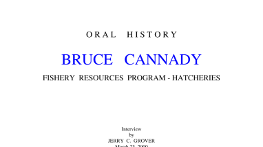 Bruce Cannaday oral history transcript with wife Pauline