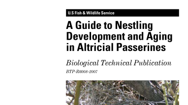 A guide to nestling development and aging in altricial passerines