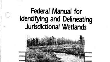 Federal manual for identifying and delineating jurisdictional wetlands