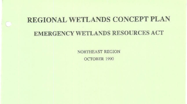 Regional wetlands concept plan emergency wetlands resources act