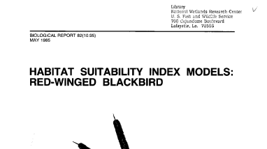 Habitat suitability index models: Red-winged blackbird