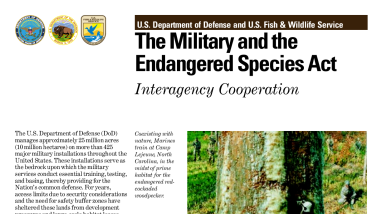 Military and the Endangered Species Act: Interagency cooperation
