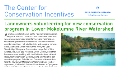 Landowners volunteering for new conservation program in Lower Mokelumne River watershed