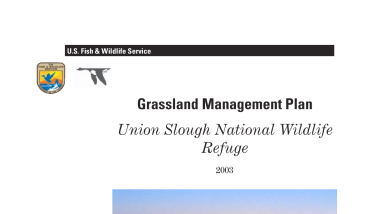 Grassland Management Plan: Union Slough National Wildlife Refuge