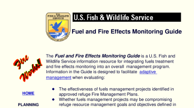 Fuel and fire effects monitoring guide
