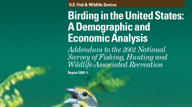 Birding in the United States: a demographic and economic analysis; addendum to the 2001 National Survey of Fishing, Hunting and Wildlife-Associated Recreation Report 2001-1