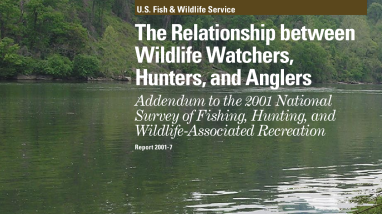 The Relationship between Wildlife Watchers, Hunters, and Anglers Addendum to the 2001 National Survey of Fishing, Hunting, and Wildlife-Associated Recreation Report 2001-7
