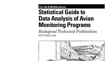 Statistical guide to data analysis of avian monitoring programs