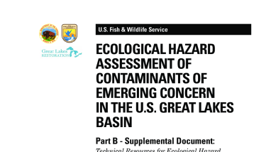 Ecological Hazard Assessment of Contaminants of Emerging Concern in the U.S. Great Lakes Basin Part B Supplemental Document