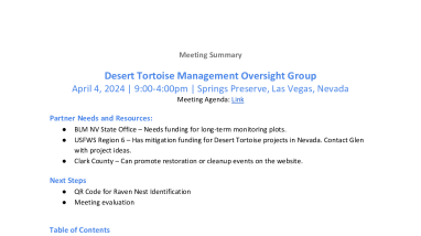 April 4, 2024 MOG Meeting Summary