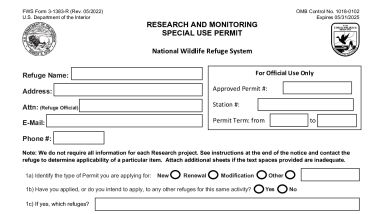 Research and Monitoring Special Use Permit