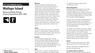 Wallops Island Hunt Brochure/Permit