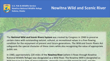 Flyer: Comprehensive Management Plan - Nowitna Wild and Scenic River