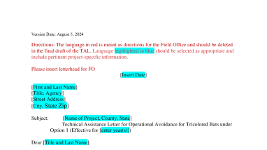 Final TAL Template for Option 1