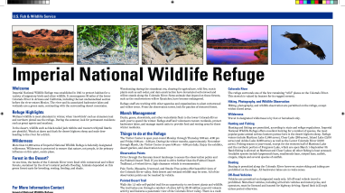 Imperial National Wildlife Refuge Visitor Brochure