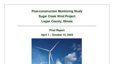 Post-construction Monitoring Study Sugar Creek Wind Project, 2022