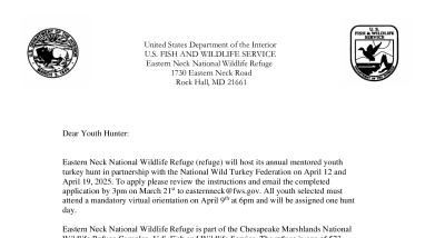 Eastern Neck NWR 2025 Youth Turkey Hunt Application Packet