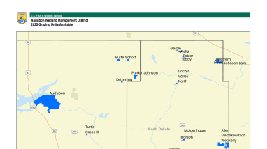 2025 Audubon WMD Grazing Units: McLean & Sheridan Map