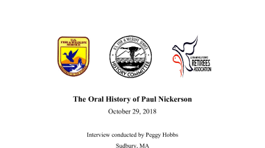 Paul Nickerson Oral History Transcript