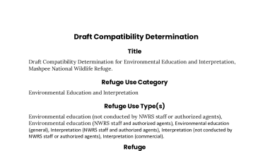 Mashpee NWR CD Environmental Education 2025