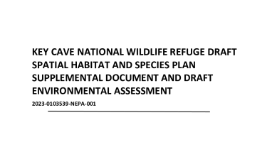 Draft SHSP and EA - Key Cave NWR