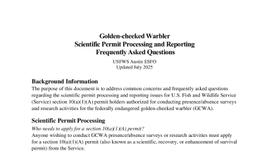 GCWA Scientific Permitting FAQs