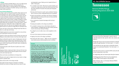 2025-2026 Tennessee NWR Hunt Regulations