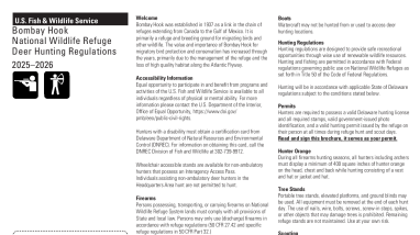 2025 Bombay Hook Deer Hunting Brochure