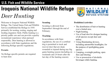 Iroquois NWR Deer Hunting