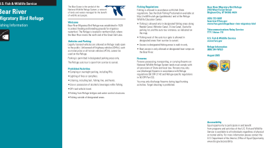 Bear River Migratory Bird Refuge Fishing Brochure