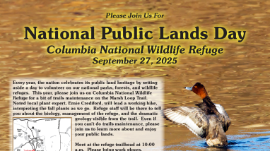 National Public Lands Day At Columbia National Wildlife Refuge