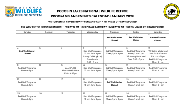 Pocosin Lakes National Wildlife Refuge Events and Programs Calendar