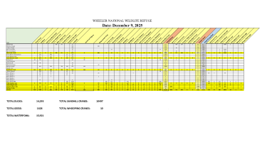 Wheeler NWR Waterfowl Survey - Dec 9.