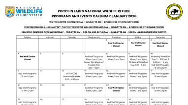 Pocosin Lakes National Wildlife Refuge Events and Programs Calendar