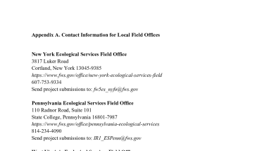 Appendix A: Contact Information for Local Field Offices