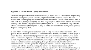 Appendix F: Federal Action Agency Involvement 