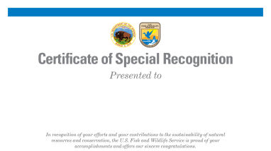 Youth Certificate of Recognition