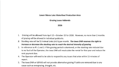 2026 Lower Morse WPA Grazing Bid Package