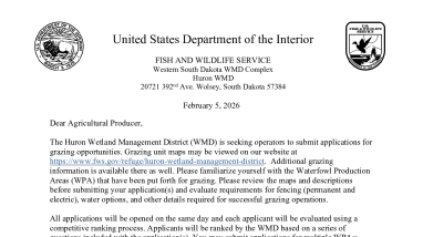 2026 Huron WMD - Grazing Letter, Regulations, and Application