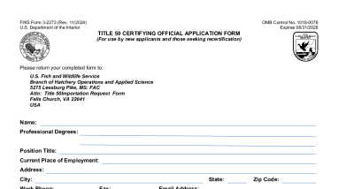 Title 50 Certifying Official Form 3-2273