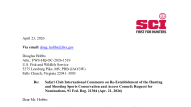 HSSCAC - Comments of Safari Club International-L-Hamberlin