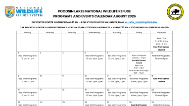 Pocosin Lakes National Wildlife Refuge Events and Programs Calendar