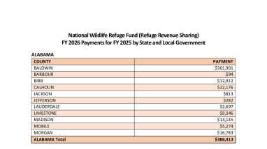 Annual Refuge Revenue Sharing Payment Summary by State and Local Government (2026)