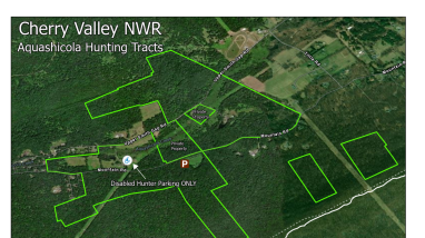 Cherry Valley NWR Aquashicola Tract Hunting Map