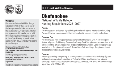Okefenokee NWR 2026 Hunt Regulations Brochure
