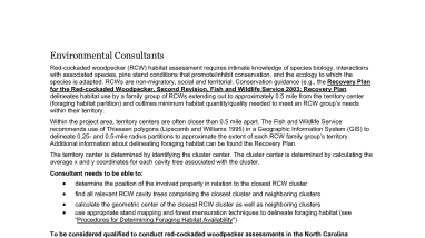 Selecting a qualified environmental consultant for RCW surveys