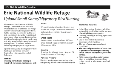 2026-2027 Hunting Regulations and Maps for Erie NWR