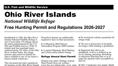 Hunt Regulations and Permit 2026 to 2027 Ohio River Islands NWR
