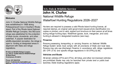 2026-27 John H. Chafee NWR Waterfowl Hunt Brochure